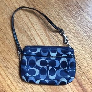 Blue Coach wristlet
